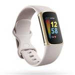 Fitbit Charge 5 Lunar White/Gold Stainless Steel Online Only