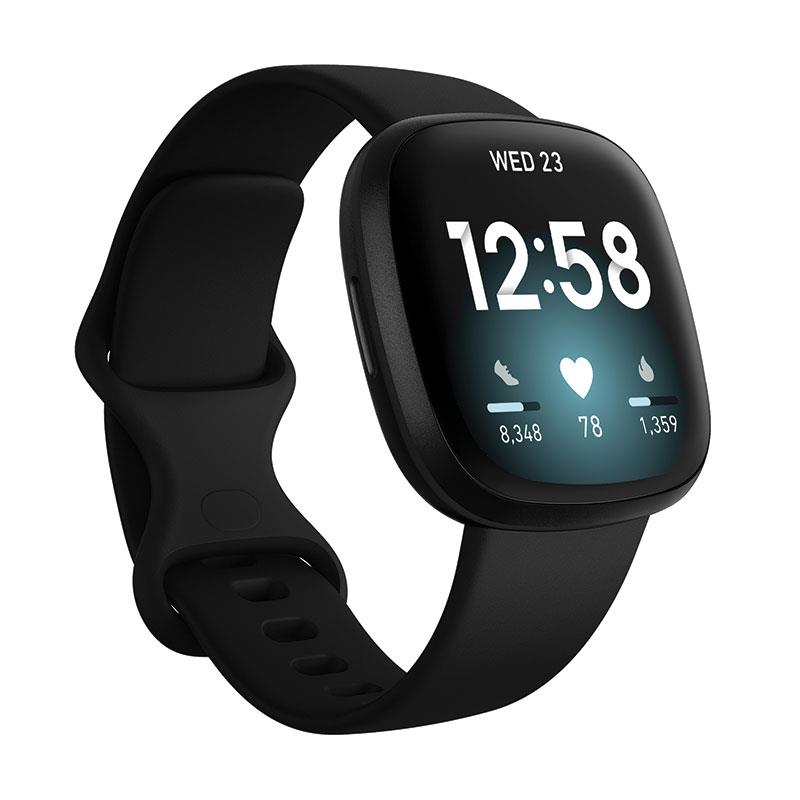 Buy Fitbit Versa 3 Black Black Aluminum Online Only Online at