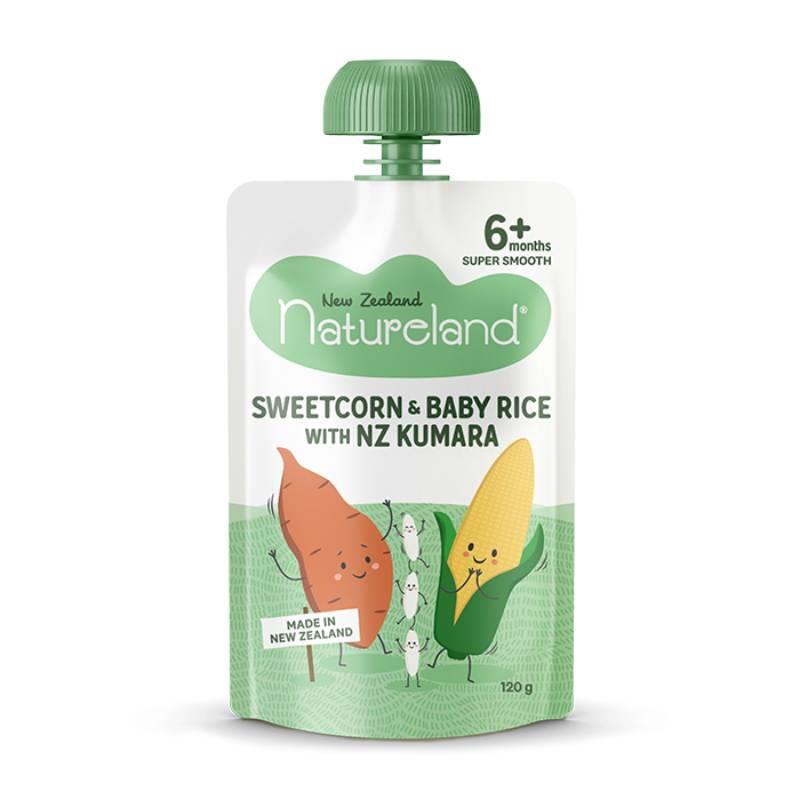 Buy Natureland Sweetcorn & Baby Rice With NZ Kumara 120g Online at ...