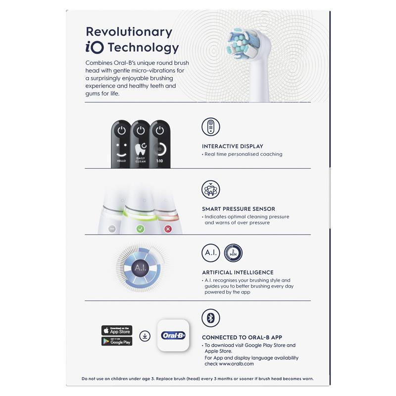 Buy Oral B Electric Toothbrush iO 6 Series White Online at Chemist