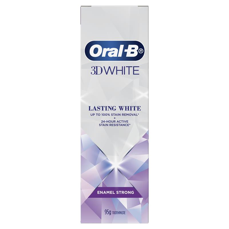 Buy Oral B Toothpaste 3D White Lasting Enamel Strong 95g Online At ...