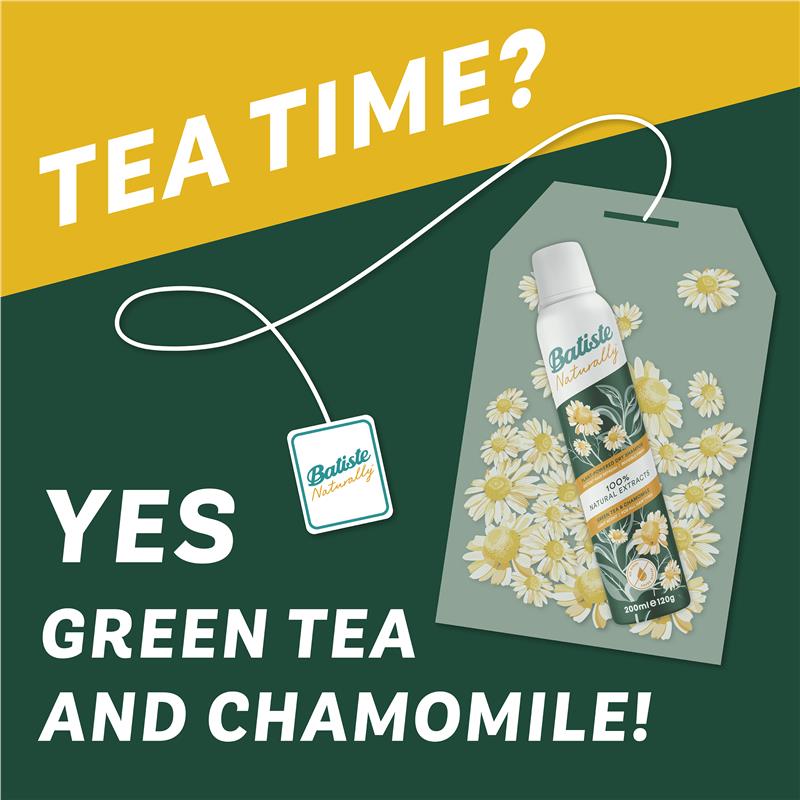 Buy Batiste Dry Shampoo Natural Extracts Green Tea & Chamomile 200ml
