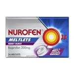 Nurofen Meltlets Berry Burst 200mg Ibuprofen 24 Pack