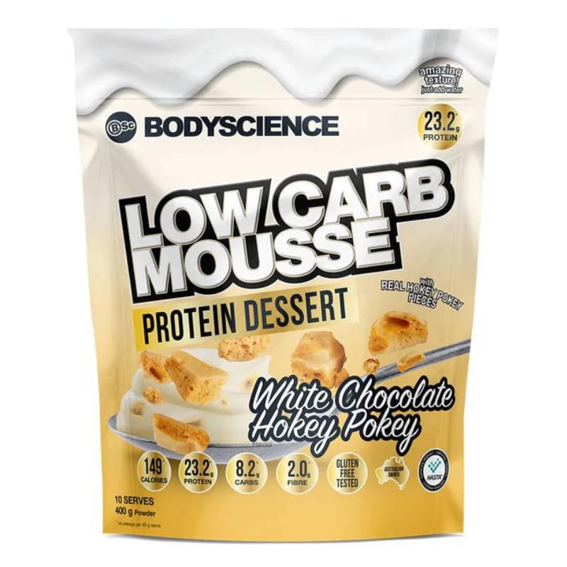 Buy BSc Low Carb Mousse Protein Dessert White Chocolate Hokey Pokey