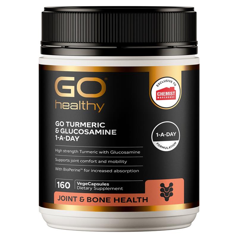 Buy GO Healthy Turmeric + Glucosamine 1 A Day 160 Capsules Exclusive
