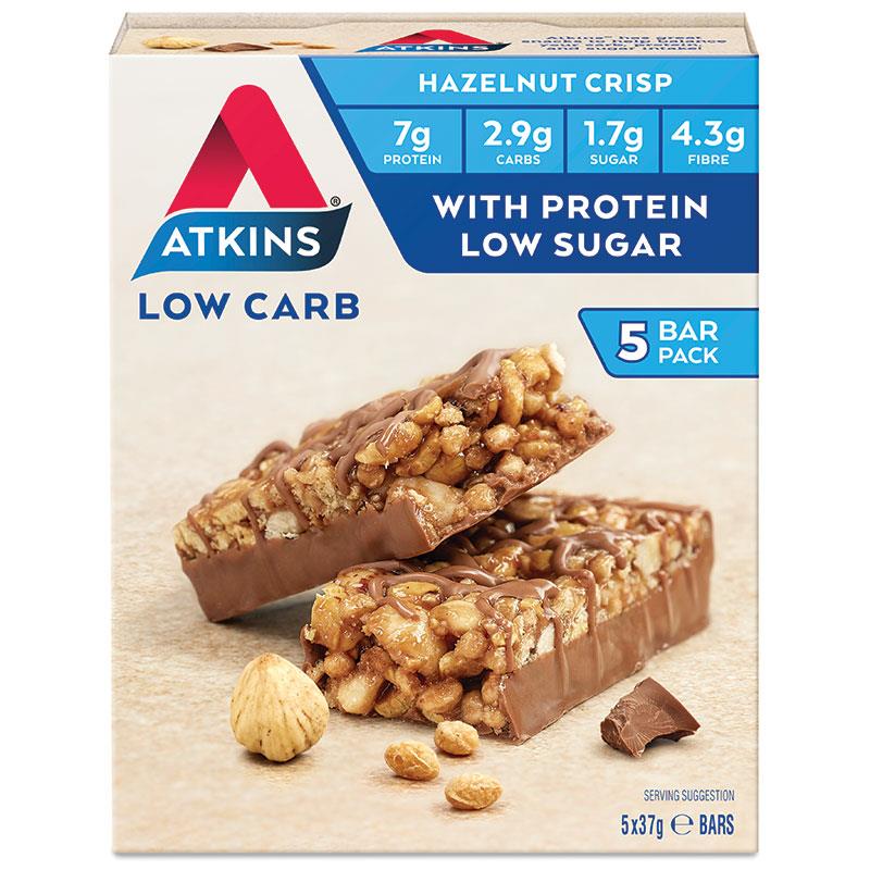 Buy Atkins Day Break Hazelnut Crisp 37g x 5 Pack Online at Chemist ...