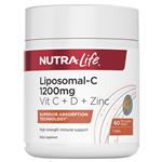 NutraLife Liposomal-C 1,200mg Vitamin C With Vit D & Zinc 60 Tablets
