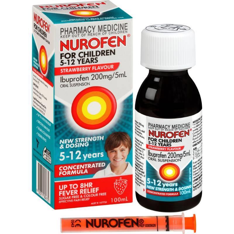 Buy Nurofen For Children Ibuprofen 5 12 Years Strawberry 100ml Online