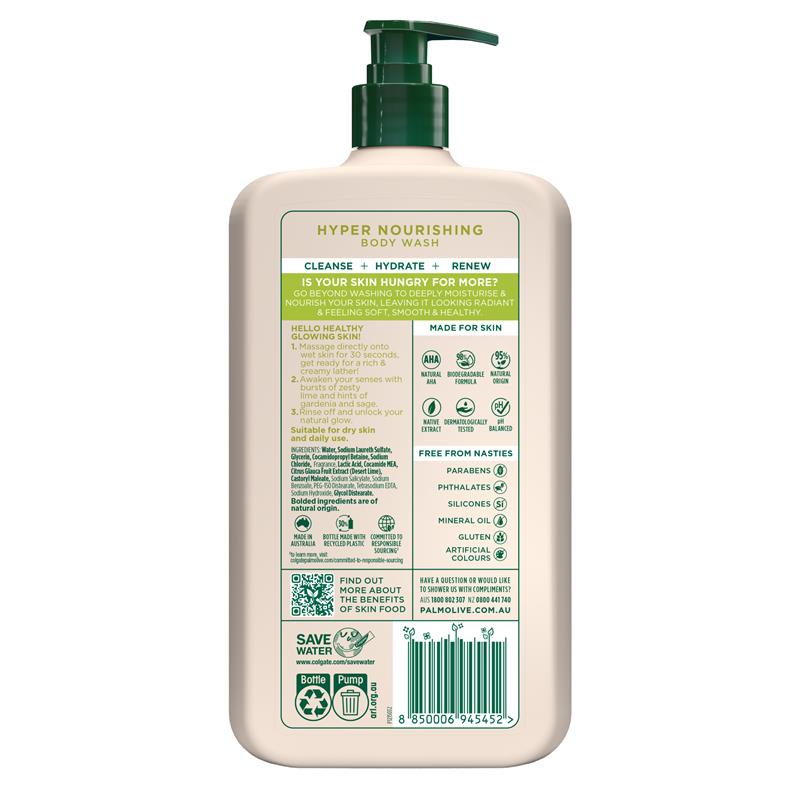 Buy Palmolive Skin Food Body Wash Desert Lime 1 Litre Online at Chemist Warehouse®