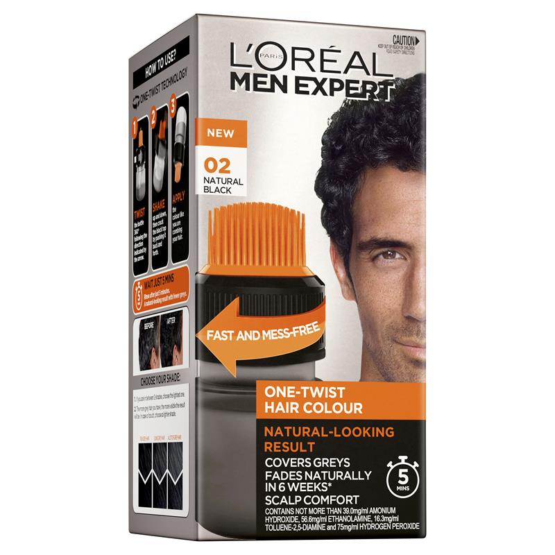 Buy Loreal Men Expert Hair Colour 02 Natural Black Online at Chemist  Warehouse®