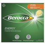 Berocca Energy Orange 60 Effervescent Tablets New
