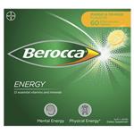 Berocca Energy Mango And Orange 60 Effervescent Tablets New