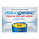 Maxigesic Cold & Flu Lemon Hot Drink 10 Pack