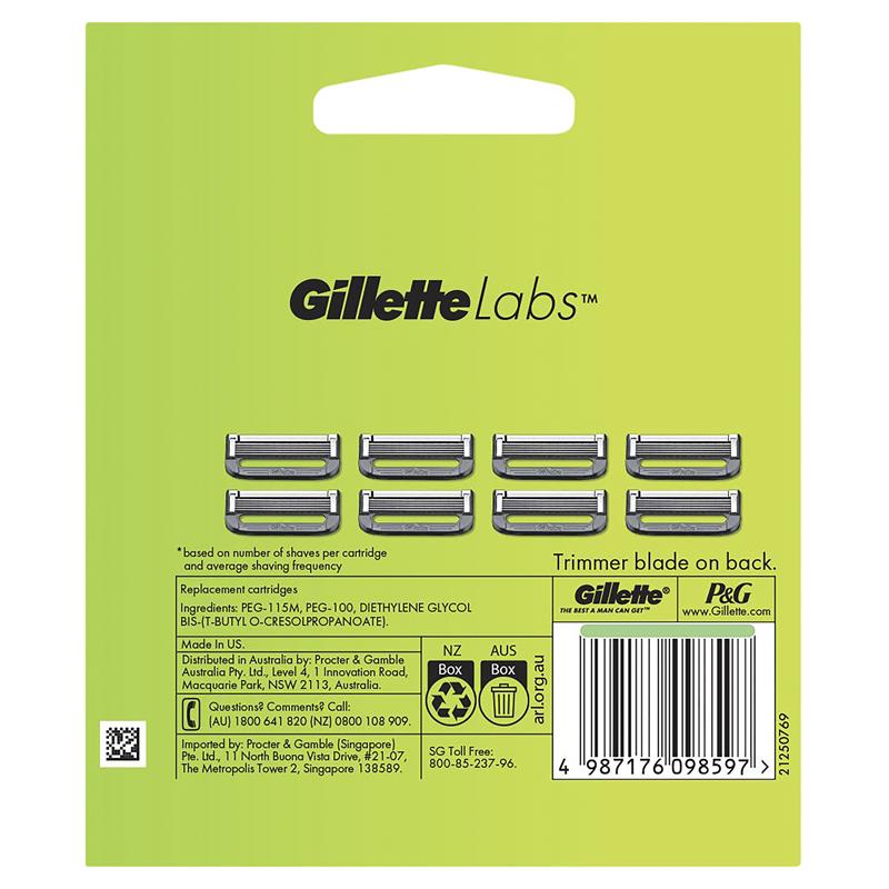 Buy Gillette Labs Cartridges 8 Pack Online at Chemist Warehouse®