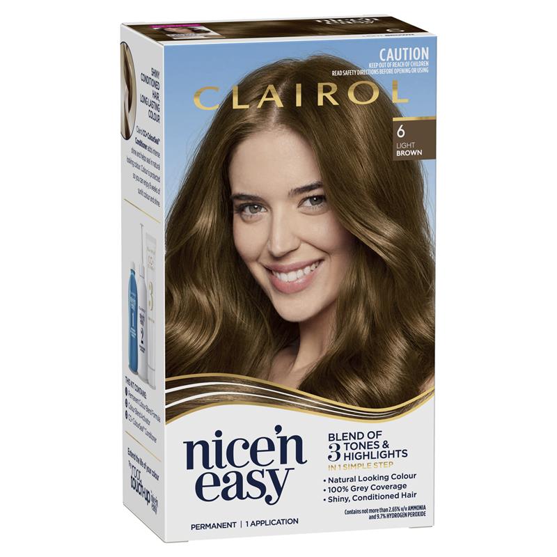 Buy Clairol Nice N Easy Permanent Hair Colour 6 Light Brown Online At Chemist Warehouse® 