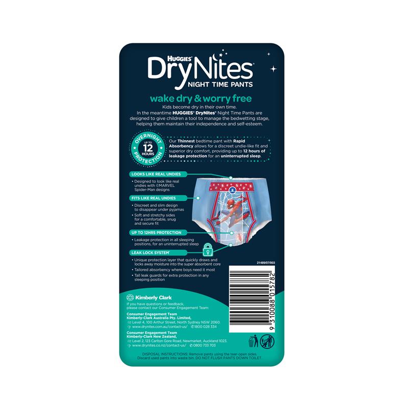 Buy Huggies DryNites Boy 2 - 4 Years 10 Pack Online at Chemist