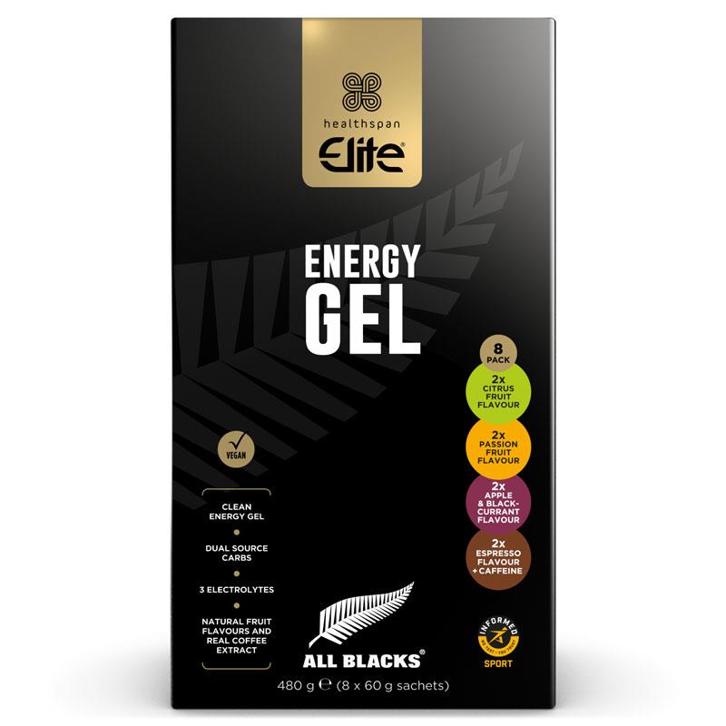 Buy Healthspan Elite All Blacks Energy Gel Mixed Pack 8 Sachets Online
