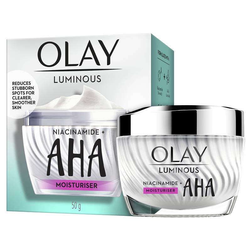 Buy Olay Luminous Niacinamide + AHA Face Cream Moisturiser 50g Online