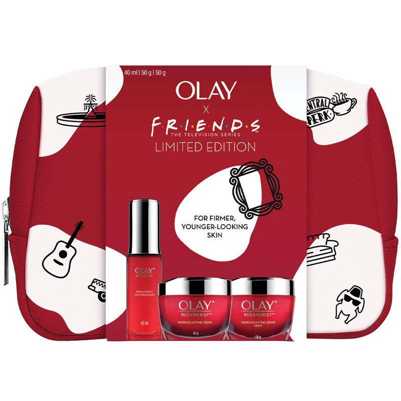 Buy Olay X Friends Pre Essence + Day + Night Cream 3 Piece Set Online