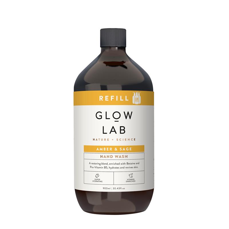 Buy Glow Lab Amber & Sage Hand Wash 900ml Refill Online at Chemist