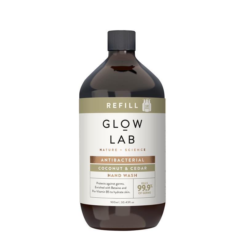 Buy Glow Lab Antibacterial Coconut & Cedar Hand Wash 900ml Refill