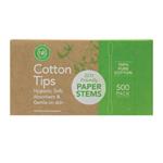 Natural Beauty Paper Stems Cotton Tips 500 Pack