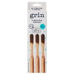 Grin Toothbrush Bamboo Emoji Soft 3 Pack