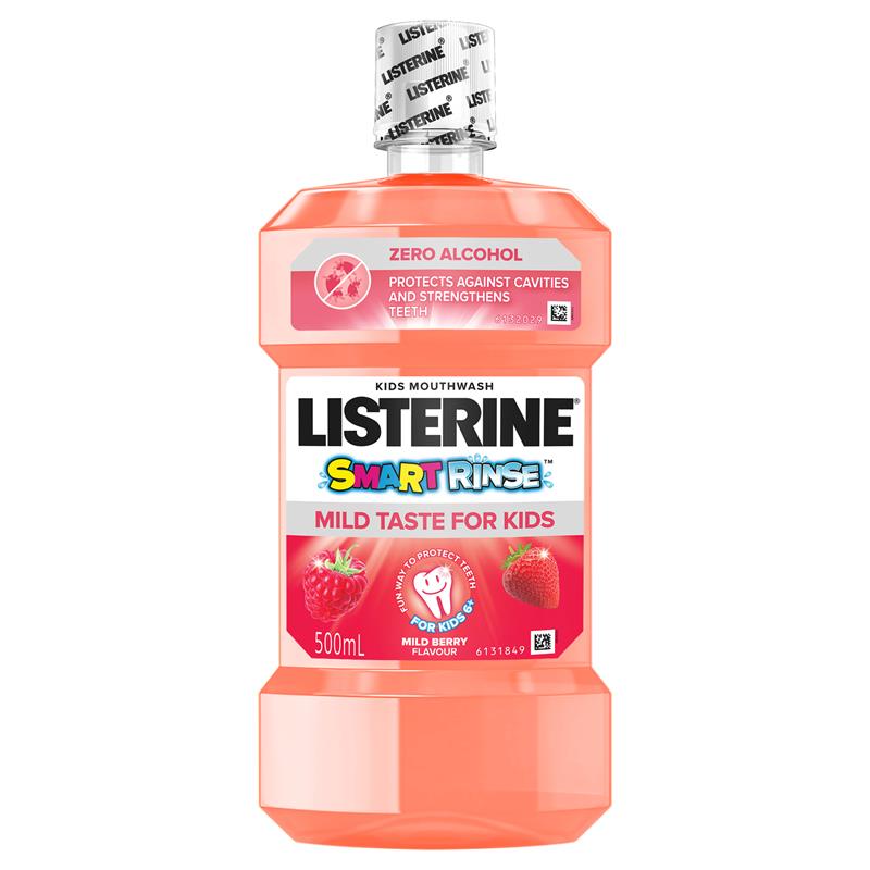 Buy Listerine Mouthwash Smart Rinse Berry 500ml Online at Chemist
