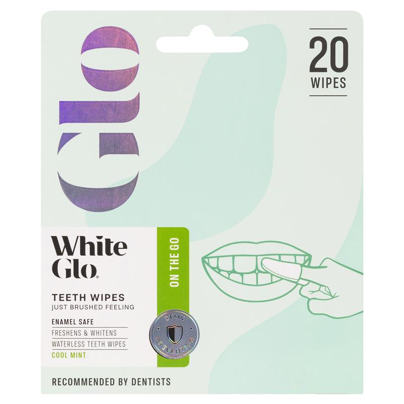 Buy White Glo Waterless Teeth Wipes 20 Pack Online at Chemist Warehouse®