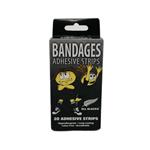 Game On All Blacks Adhesive Strip Bandages 20