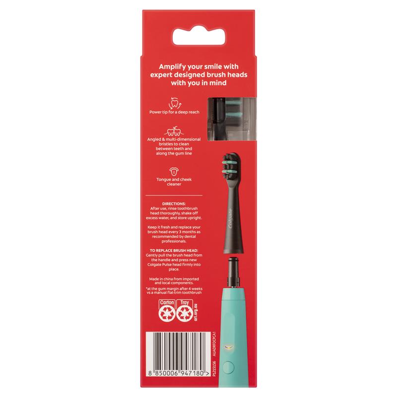 Buy Colgate Electric Toothbrush Pulse Deep Clean Refills 4 Pack Online ...