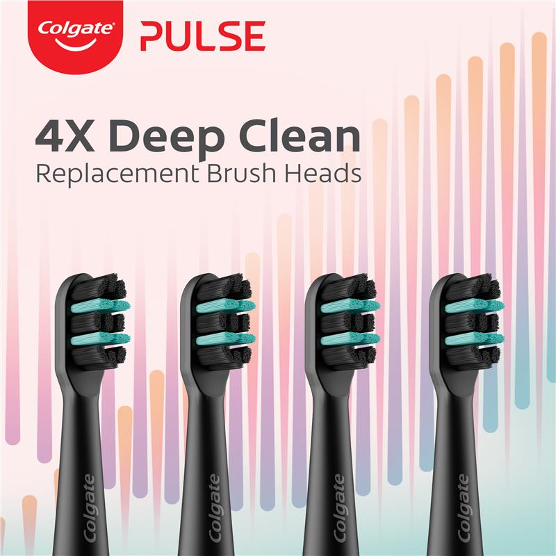 Buy Colgate Electric Toothbrush Pulse Deep Clean Refills 4 Pack Online ...