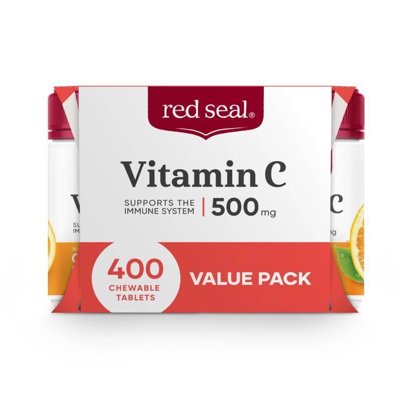 Buy Red Seal Vitamin C 500mg Orange 200 Chewable Tablets Twin Pack