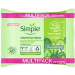 Simple Biodegradable Cleansing Wipes 2 x 25 Pack