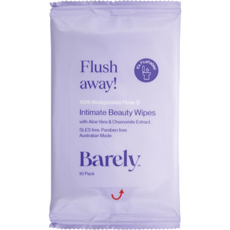 Buy Barely Intimate Flushable Wipes 10 Pack Online at Chemist Warehouse®