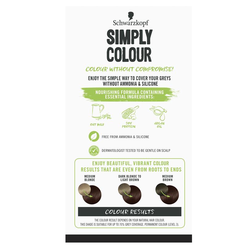 Schwarzkopf Simply Color Permanent Hair Color, 6.68 Hazelnut Brown  Ingredients and Reviews