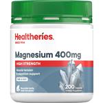 Healtheries Magnesium 400mg High Strength 1-A-Day 200 Capsules