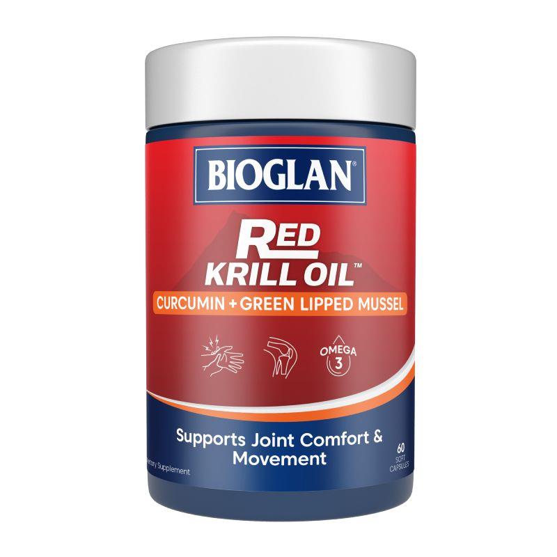 Buy Bioglan Red Krill Oil + Curcumin + Green Lipped Mussel 60 Capsules ...