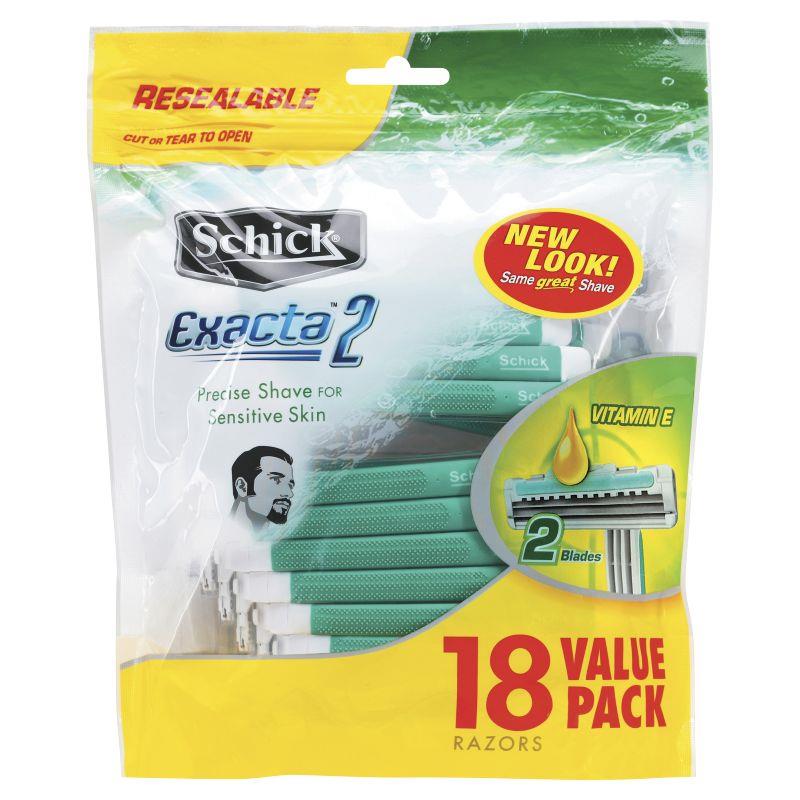 Buy Schick Exacta 2 Sensitive 18 Disposable Razors Online at Chemist
