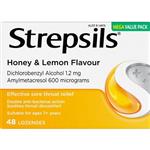 Strepsils Sore Throat Honey & Lemon 48 Lozenges