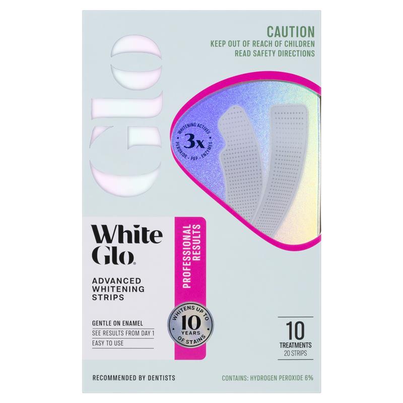 Buy White Glo Advanced Whitening Strips 10 Pack Online at Chemist
