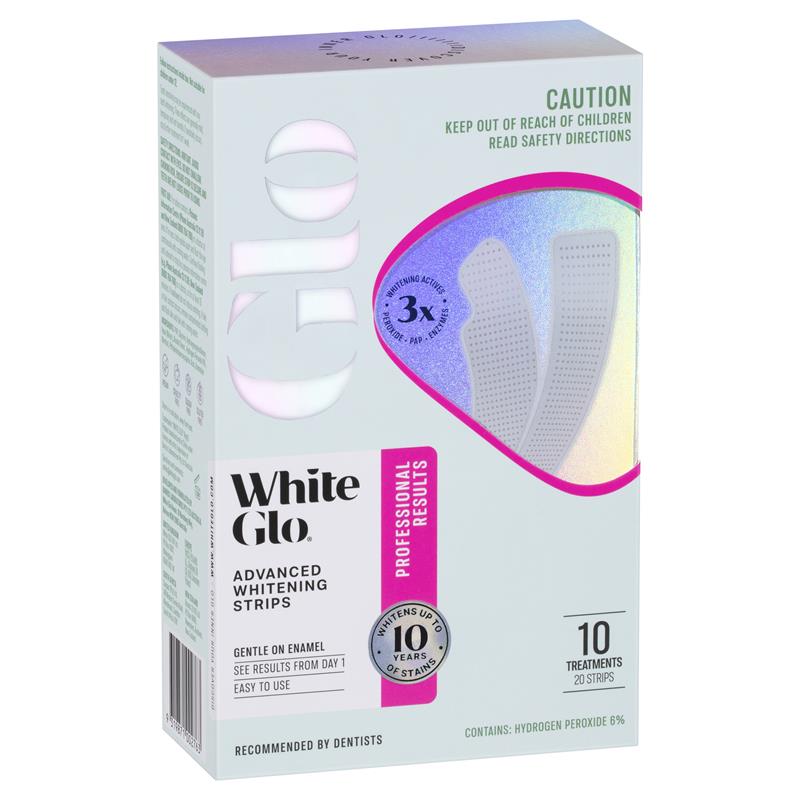 Buy White Glo Advanced Whitening Strips 10 Pack Online at Chemist ...