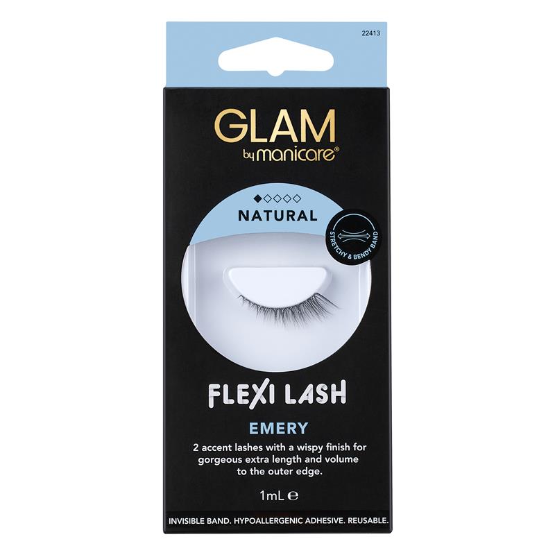 Buy Glam by Manicare Eyelashes Flexi Lash Natural Emery Online at