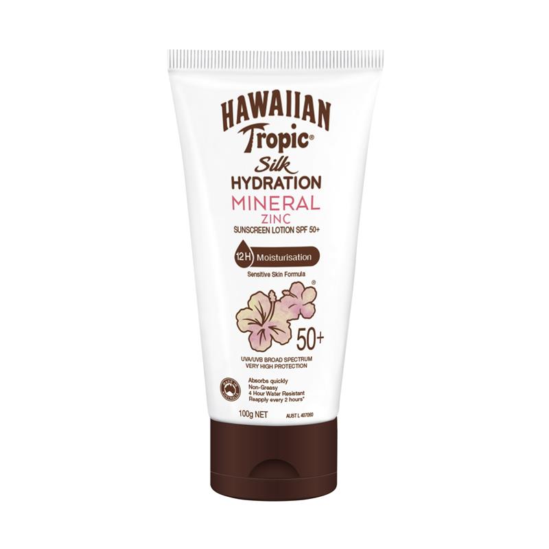Buy Hawaiian Tropic Hydration Mineral Zinc SPF 50+ 100g Online at Chemist Warehouse®