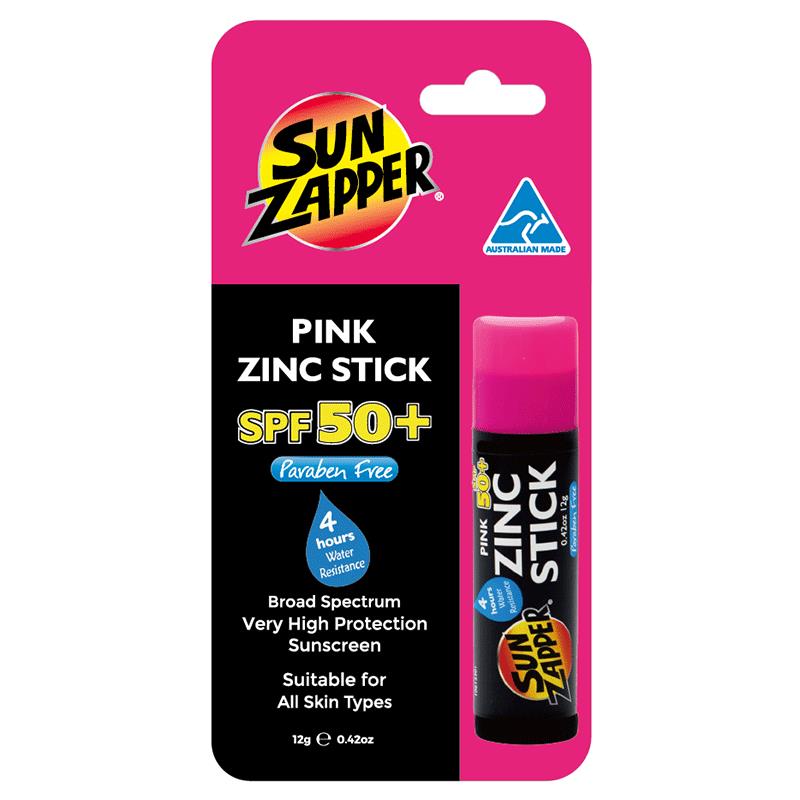 Buy Sun Zapper Zinc Stick SPF 50+ Pink 12g Online at Chemist Warehouse®