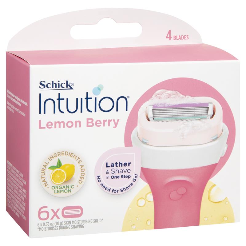 Buy Schick Intuition Lemon Berry Refill 6 Pack Online at Chemist Warehouse®