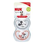 NUK Mickey Silicone Soother 18 - 36 Months 2 Pack Assorted