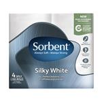 Sorbent Toilet Paper Silky White Long Roll 4 Pack