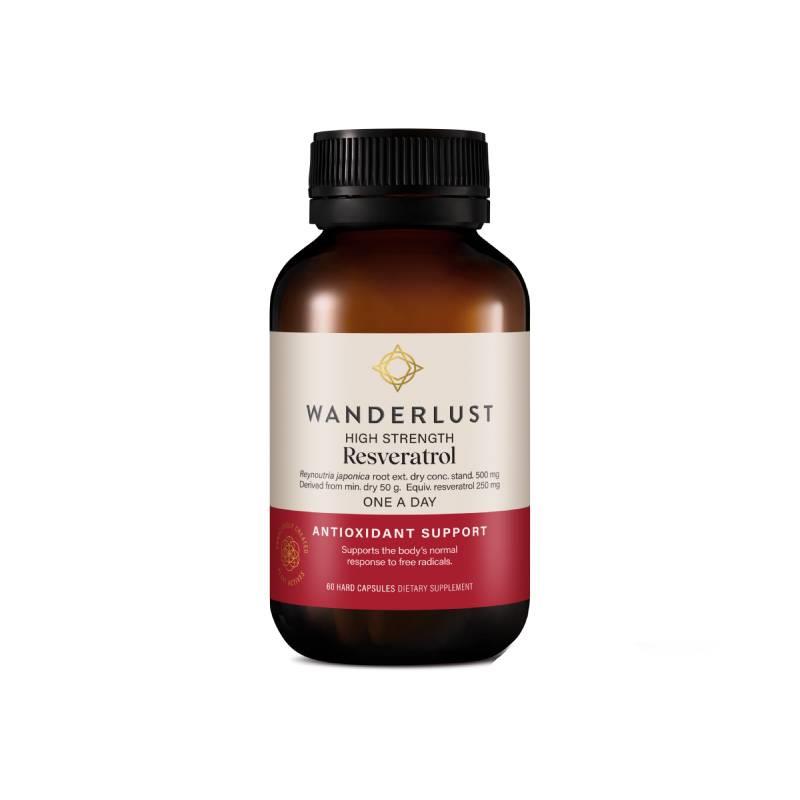 Buy Wanderlust High Strength Resveratrol 60 Capsules Online at Chemist ...