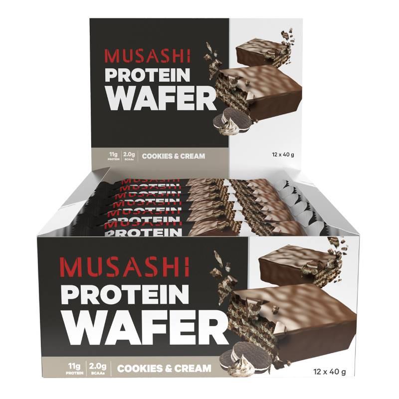 Buy Musashi Protein Wafer Bar Cookies And Cream 40g X 12 Online Only Online At Chemist Warehouse® 9511